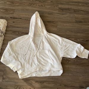Fabletics white cropped sweatshirt